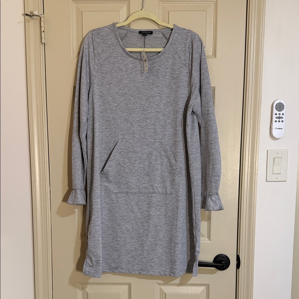 NWT Gray Long Sleeve Robe CoverUp 14/16 A159